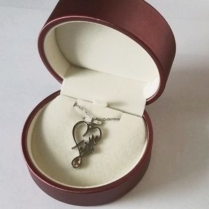 Faith Floating Heart Stainless Steel Necklace